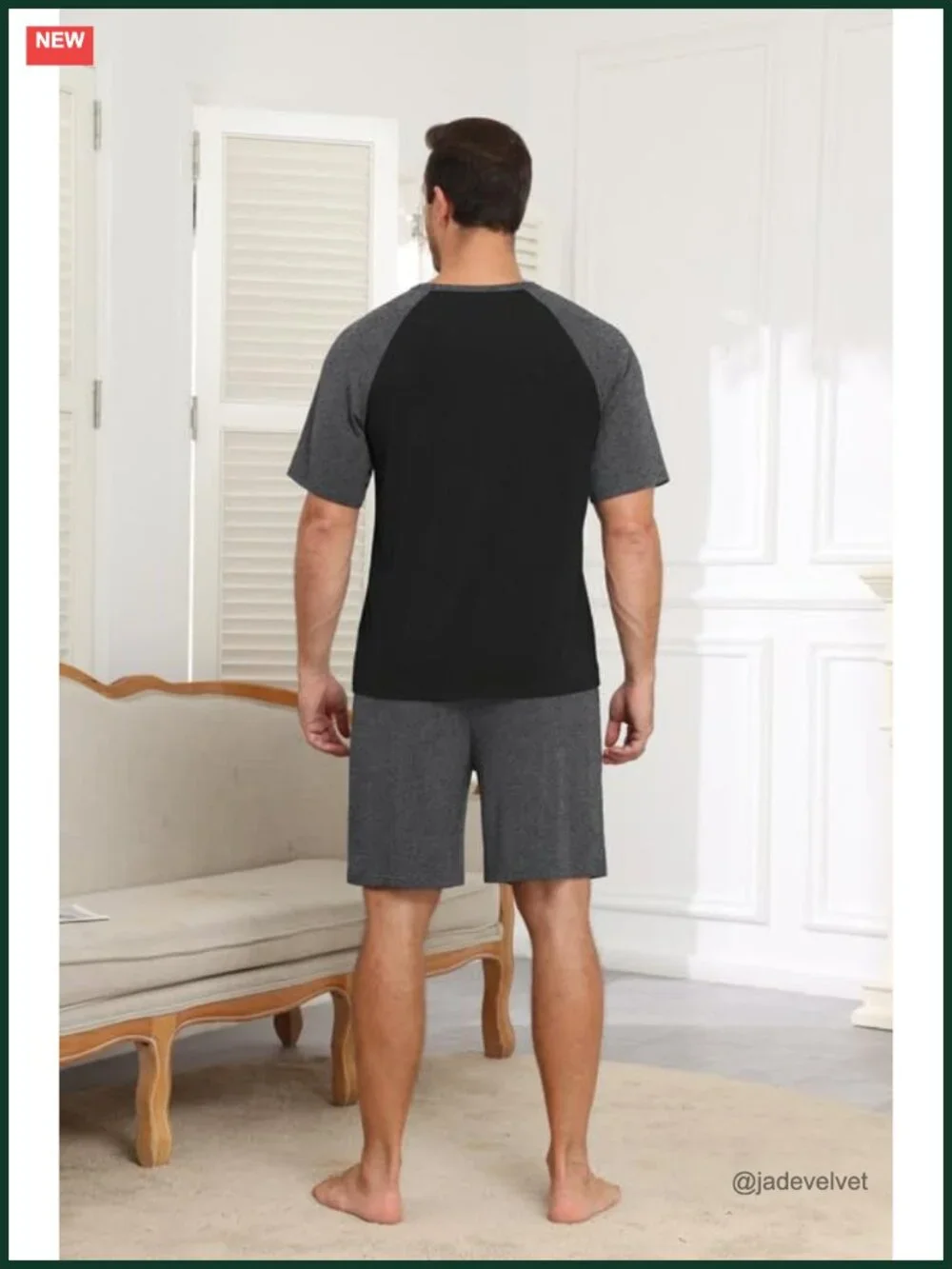Men's Bamboo Viscose Short Sleeve Pajama Set